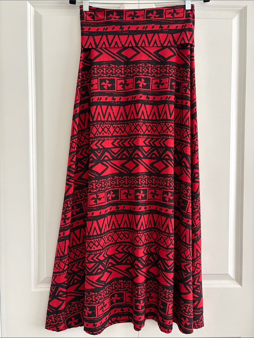 Honey & Lace Red and Black full Maxi Skirt Size S